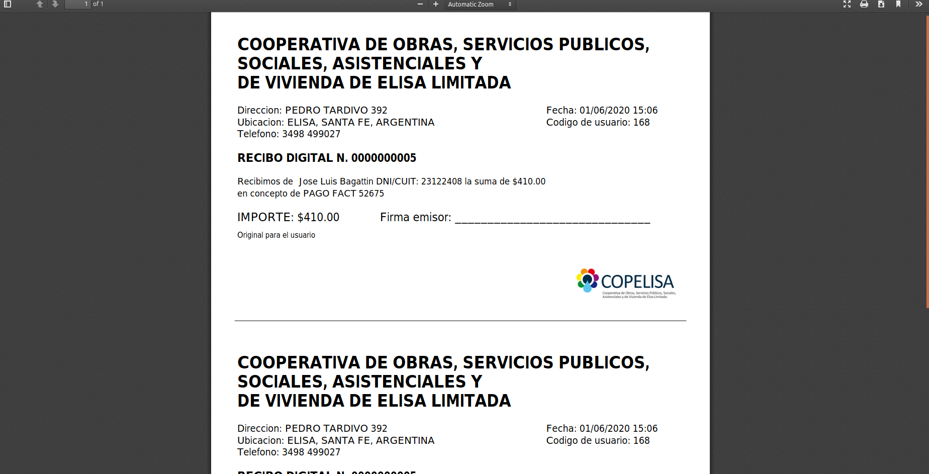 Interfaz del sistema